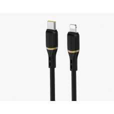 Laidas USB C - iPhone 12 / 13 / 14 8pin (Lightning) 1m 30W silikoninis juodas Dudao L25X